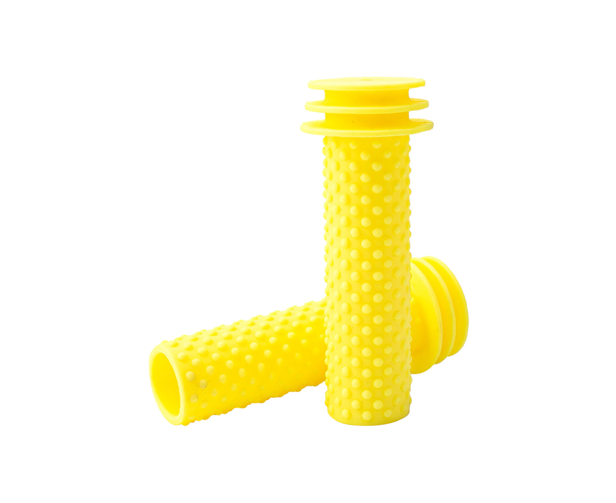 1 Pair Silicone Bike Handle Sleeve Soft Anti Slip Textured Surface Balance Bike Grips for Cycling-Yellow - Yellow