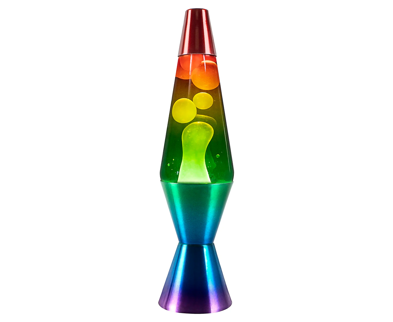 Rainbow Novelty Retro Liquid Lava Lamp Wax Retro Night Light Home Decor Set 37cm