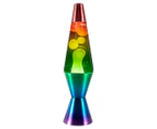 Rainbow Retro Liquid Lava Lamp with Rainbow Base