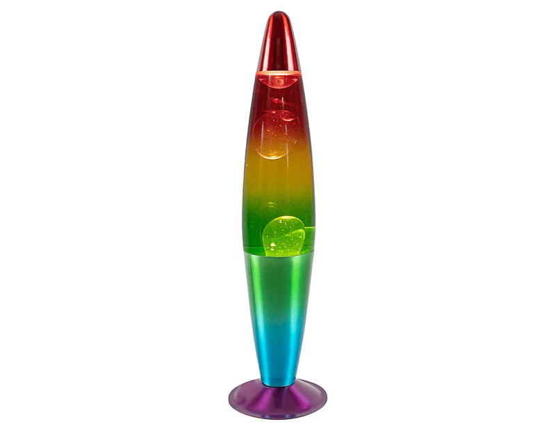 Rainbow Lava Lamp with Rainbow Base