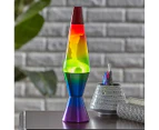 Rainbow Novelty Retro Liquid Lava Lamp Wax Retro Night Light Home Decor Set 37cm