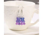 Gummy Bear Earrings - Purple & Dark Blue Glitter