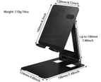 Double-tube Aluminum Solid Desktop Tablet Computer Pad Stand Metal Stand Base, 4 -13 Inches