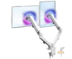 Dual Monitor Arm Stand - White 13-32 inch