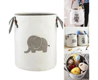 Laundry Hamper Laundry Basket Laundry Bag Basket for Children Laundry Chest Toy Box Gray Elephant