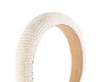 Hair Bands Pearls Artificial Pearl Headband Wedding Elegant Pearls Hair Accessories Long Shiny Hair Vine White Hair Accessories for Girls Bride Women