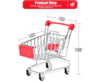 Mini Supermarket Handcart, 4 Pcs Mini Shopping Cart Supermarket Handcart Shopping Utility Cart Mode Storage Toy--