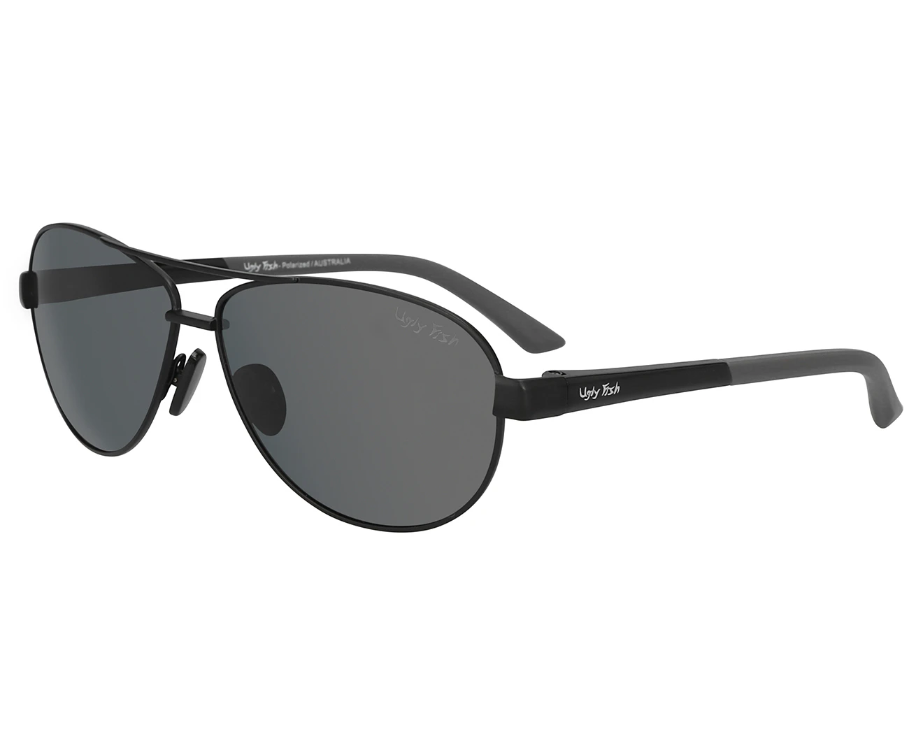 Ugly Fish Unisex Aluminium PT24222 Polarised Sunglasses - Matte Black/Smoke