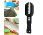 Portable Fish Skin Scale Remover Scraper Peeler Scaler Cleaner Home Kitchen Tool-Green