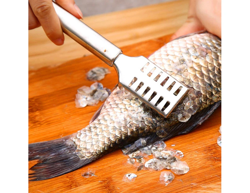 Stainless Steel Fish Scale Remover Cleaner Scaler Scraper Kitchen Peeler Tool
