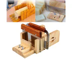 Pine Wood Soap Making Cutter Mold Slicer Crafting Tool with Straight Wavy Blade-Wood Color