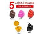 Plastic Reusable Refillable Coffee Filter Capsule Cup for Dolce Gusto Nescafe-Red