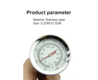 Barbecue Thermometer Pointer Type Portable Stainless Steel Light Cooking Thermometer for Barbecue