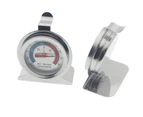 Portable Round Dial Kitchen Stainless Steel Freezer Refrigerator Thermometer-1pc