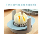 3 In 1 Stainless Steel Cutting Wires Hard Boiled Egg Slicer Cutter Kitchen Tool-Blue