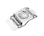 Household Stainless Steel Boiled Egg Slicer Section Cutter Kitchen Supplies-Silver