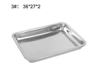 Stainless Steel Rectangular Grill Fish Baking Tray Plate Pan Kitchen Supply-3