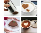 Stainless Steel Fine Mesh Coffee Chocolate Powder Dredger Sifter Duster Shaker-M