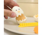 2Pcs Lace Boiled Egg Cutter Smile Face Cutting Slicer DIY Mold Kitchen Accessory-Yellow