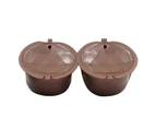 Stainless Steel Refillable Coffee Machine Filter Capsule Cup for Dolce Gusto Set-Coffee 2pcs