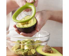 Avocado Cutter Multifunctional Anti-rust Stainless Steel Butter Peeler Wire Mango Slicer for Cooking-Green