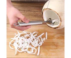 Coconut Planer Easy to Use Labor Saving 5 Claws Stainless Steel Coconut Planer Slicer for Kitchen-Stainless Steel