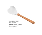 Soup Ladle Easy to Wash Heart Shape Hanging Hole Practical Home Rice Spoon for Home-White