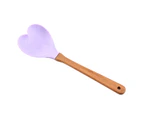 Soup Ladle Easy to Wash Heart Shape Hanging Hole Practical Home Rice Spoon for Home-Purple