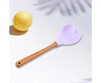 Soup Ladle Easy to Wash Heart Shape Hanging Hole Practical Home Rice Spoon for Home-Purple
