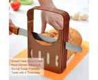 Bread Slicer Effective Easy to Use Plastic Food Grade Materials Anti-slid Base Bread Cutter for Home-Brown