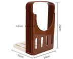 Bread Slicer Effective Easy to Use Plastic Food Grade Materials Anti-slid Base Bread Cutter for Home-Brown