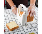 Foldable Bread Slicer Practical Plastic Effective Anti-slid Base Bread Cutter for Home-White