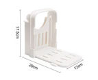 Foldable Bread Slicer Practical Plastic Effective Anti-slid Base Bread Cutter for Home-White