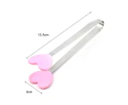 Food Clip Portable Cute Stainless Steel Mini Hand-Shaped Ice Cube Sugar Tong for Kitchen