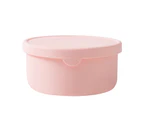 Lunch Container Leak-proof Heat Resistant Silicone Safe Food Storage Containers for Home-Sakura Pink 700ML