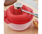 Pomegranate Peeler Manual Multi Functional Silicone Anti-slip Safe Pomegranate Deseeder for Home-Red
