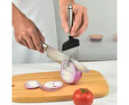 Innovative Vegetable Slicer Large Handle Anti-rust Portable Multi-use Manual Onion Slicer Cutter for Kitchen-Stainless Steel
