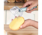 Peeler Multifunctional with Container Stainless Steel Fruit Vegetable Peeler Non Slip Handle for Kitchen-Green