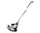 Soup Ladle Long Handle Scalding Resistant Stainless Steel Oil Filter Skimmer Spoon Cookware Supplies-L