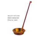 Rust-proof Soup Spoon Anti-scalding Food Grade Non-stick Stainless Steel Soup Ladle Kitchen Tools-Red