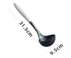 Oil Filter Spoon Food Grade Corrosion Resistant PP Long Handle Filter Ladle for Kitchen-Grey