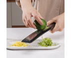 Anti-scratch Cheese Grater Easy Clean Metal Multifunctional Labor-saving Lemon Grater for Kitchen-Black
