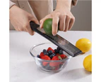 Anti-scratch Cheese Grater Easy Clean Metal Multifunctional Labor-saving Lemon Grater for Kitchen-Black