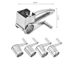 1 Set Cheese Grater Manual Effective Stainless Steel Labor-saving Rotary Garlic Grater Kitchen Supplies-C