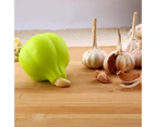 2Pcs Garlic Peelers Flexible Labor-saving Food Grade Non-slip Silicone Garlic Skin Removers Household Supplies-Green