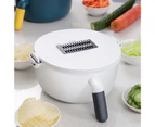 1 Set Vegetable Cutter Manual Multi-functional PP Egg Separator Vegetable Slicer for Kitchen-Grey&White