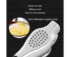 Garlic Press Professional Easy Cleaning Highly Durable Kitchen Manual Garlic Crusher Peeler for Home-Black