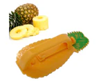 Pineapple Slicer to Clean Sharp Portable Cute Shape Lightweight Remove Pineapple Core Stainless Adjustable Innovative Pineapple Peeler for Kitchen-Yellow