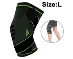 CYJustWill-Knee Brace for Knee Pain Knee Support Compression Sleeves with Removable Bands ACL for Gym Working Out Running Injury Recovery Basketball-Green