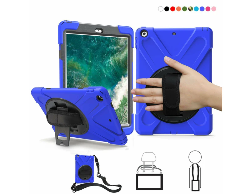 MCC Heavy Duty Hand Strap iPad Mini 4 Apple Shockproof Tough Case Cover [Blue]